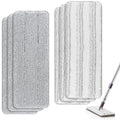 Flat Mop Pads Microfiber Mop Cleaning Pads 13" X 4.9" Washable Pads for Floor Cleaning Compatible with11 - 13" inch Flat Mops Head Replacement for Flat Mops or Bucket Set - 6 Pack