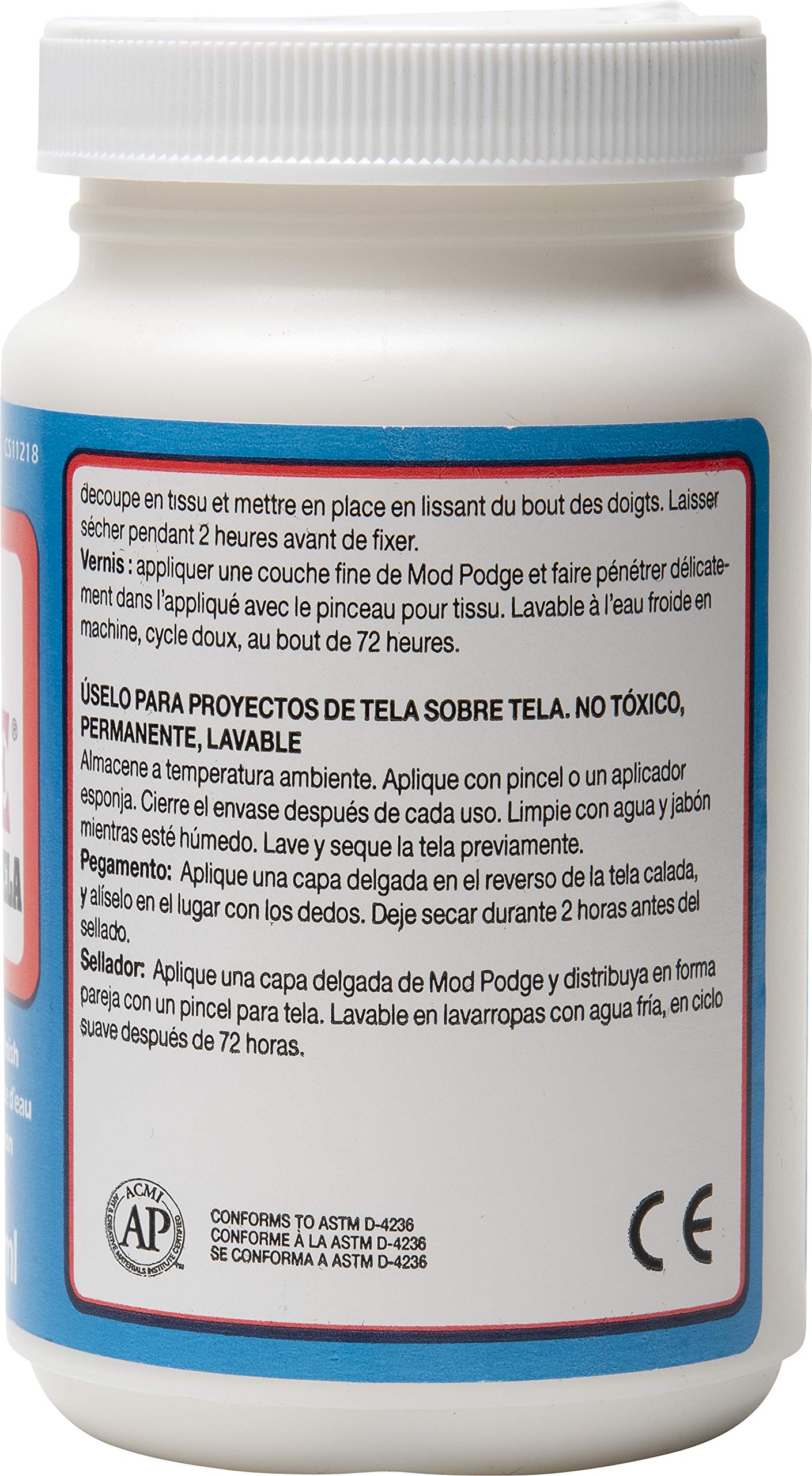 Mod Podge Waterbase Sealer, Glue and Finish for Fabric (8-Ounce), CS11218
