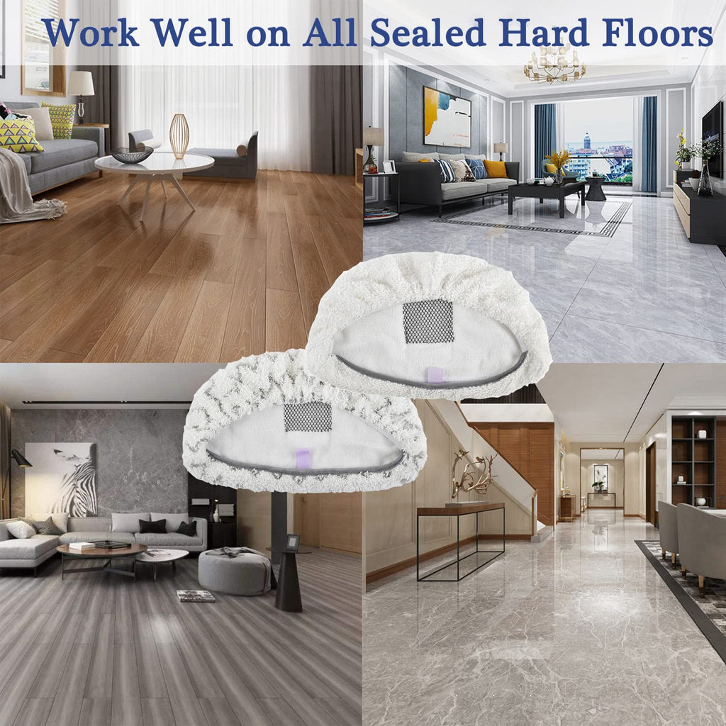 8 packs Steam Mop Pads Compatible with Bissell Powerfresh 1940 1806 1544 1440 Series, Compatible with Model 19402 19404 19408 19409 1940A 1940F 1940Q 1940T 1940W 2075A 2685A, Microfiber Mopping & Scrubbing Replacement Pads, Reusable, Washable