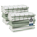 Kitchen Towels Set - Pack of 12 Cotton Dish Towels for Drying Dishes, 18”x 28”, Kitchen Hand Towels, Absorbent Tea Towel, Premium Towels for Kitchen, Quick Drying - Olive