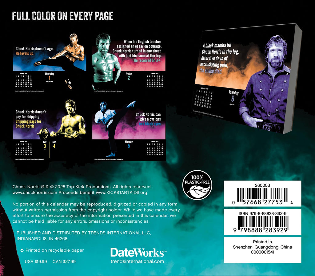 2026 Chuck Norris Day-at-a-Time Box Calendar