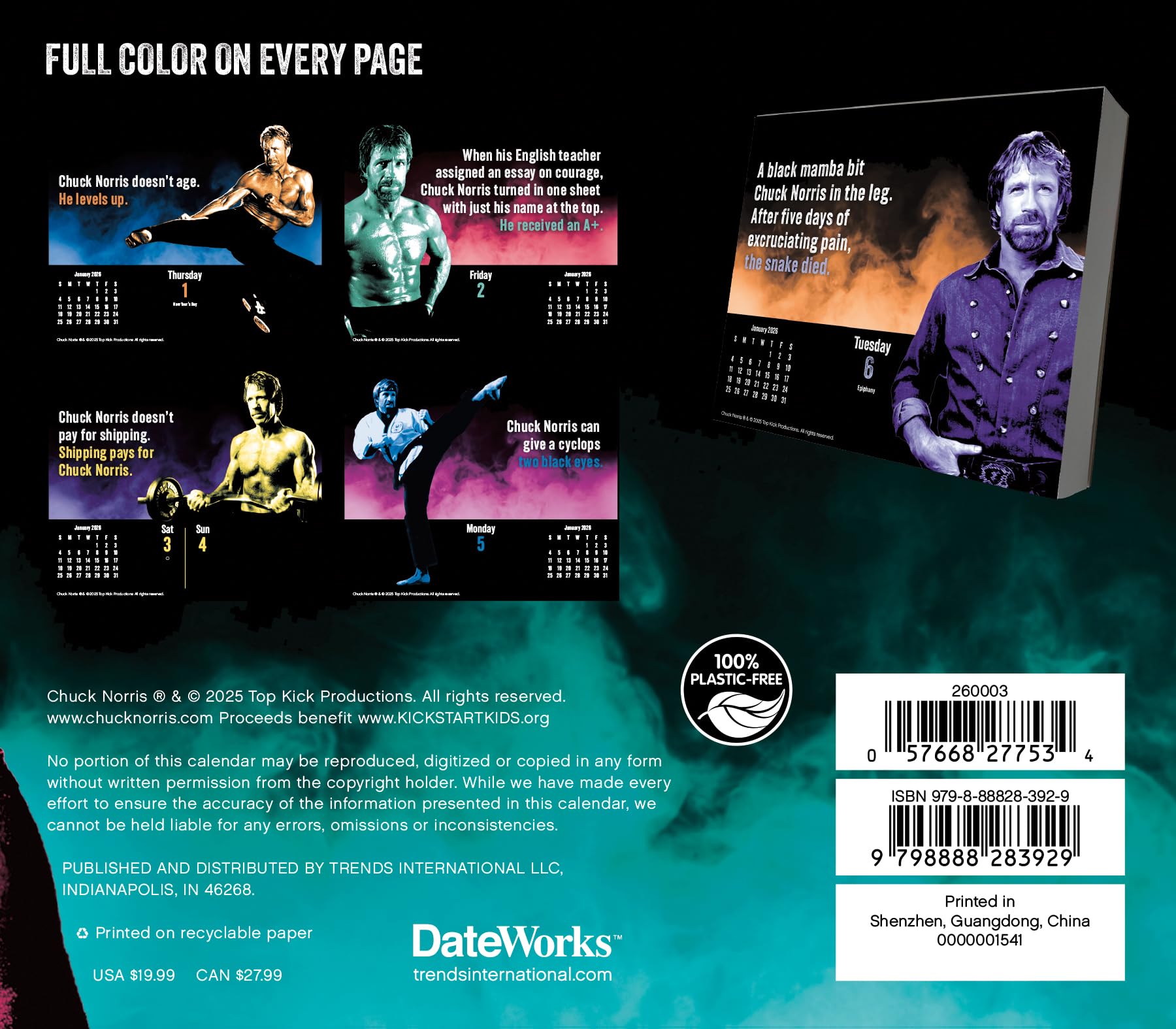 2026 Chuck Norris Day-at-a-Time Box Calendar