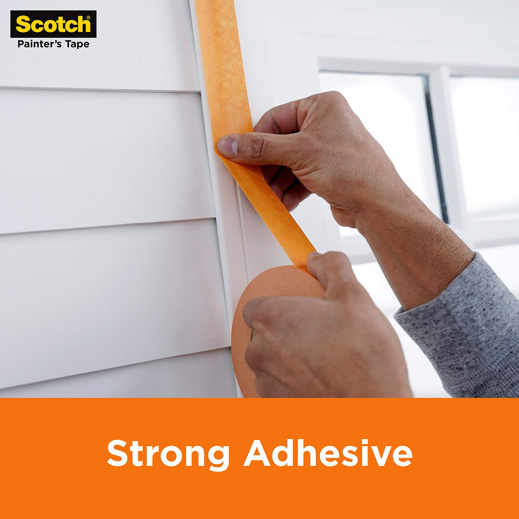 Scotch Heavy Duty Painter's Tape, 4 Rolls, 1.41 in x 60.1 yd, for Use On Vinyl, Carpet, Metal, & Plastic, Indoor & Outdoor Masking Tape, Bonds Aggressively, 3-Day Clean Removal (2020+-36AP4)
