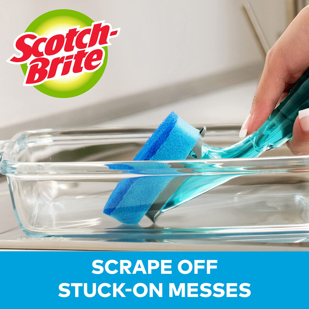 Scotch-Brite Non-Scratch Dishwand Kit, Includes 1 Wand & 7 Refill Pads, Keep Hands Out of the Mess