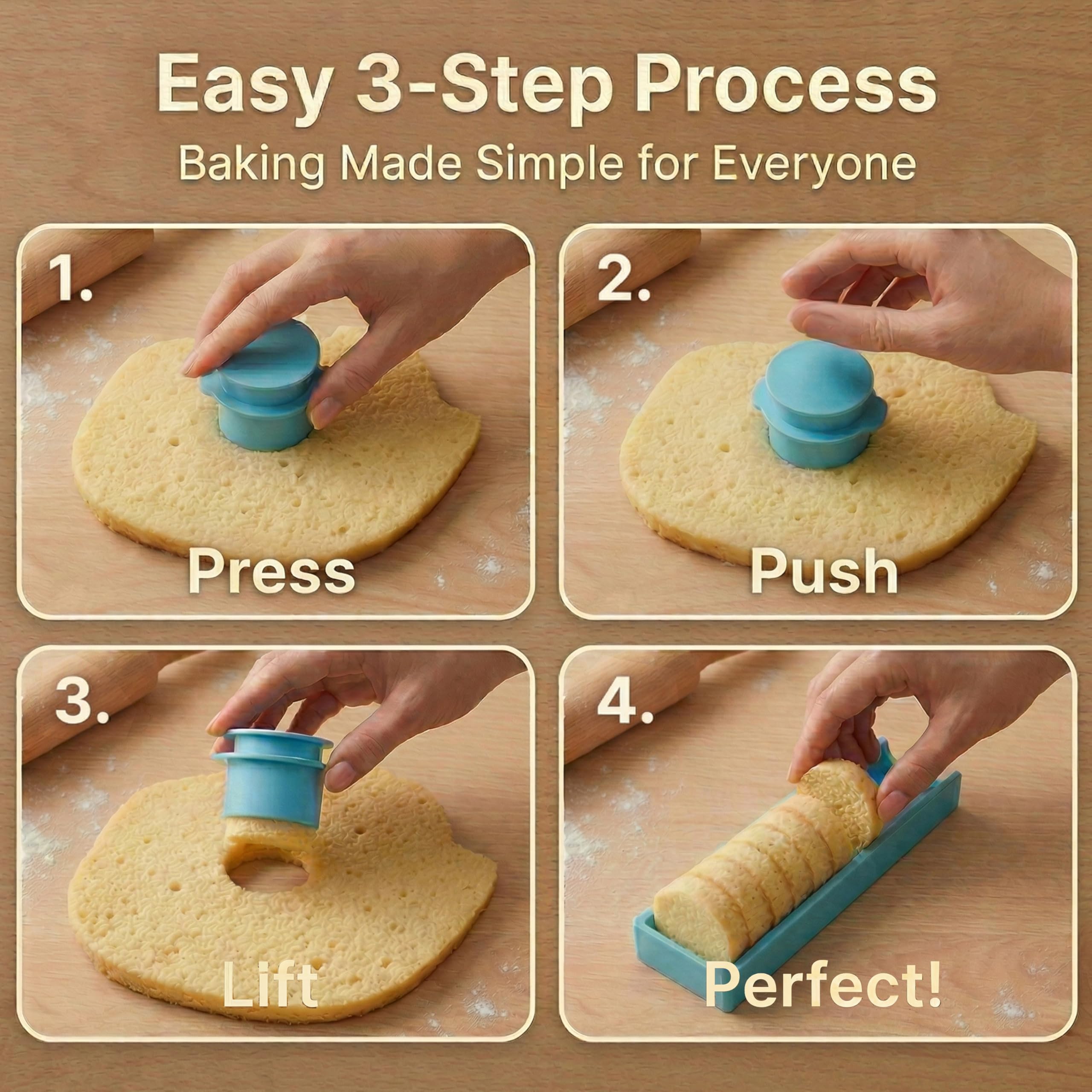 Cake Pop Mold Set with 6.3-Inch Tray, 5 Shapes (Round, Square, Oval, Cloud, Heart) - Cake Pop Cutter and Pusher for Home Baking, Birthday Parties, Wedding Desserts - Food Safe, Durable & Easy to Use