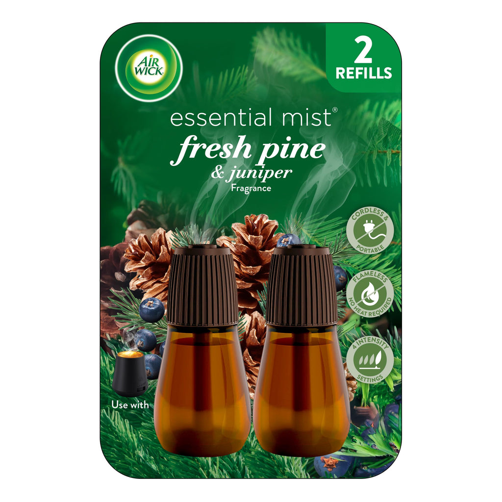 Air Wick Essential Mist – Twin Refill Fresh Pine & Juniper, 2 Refills