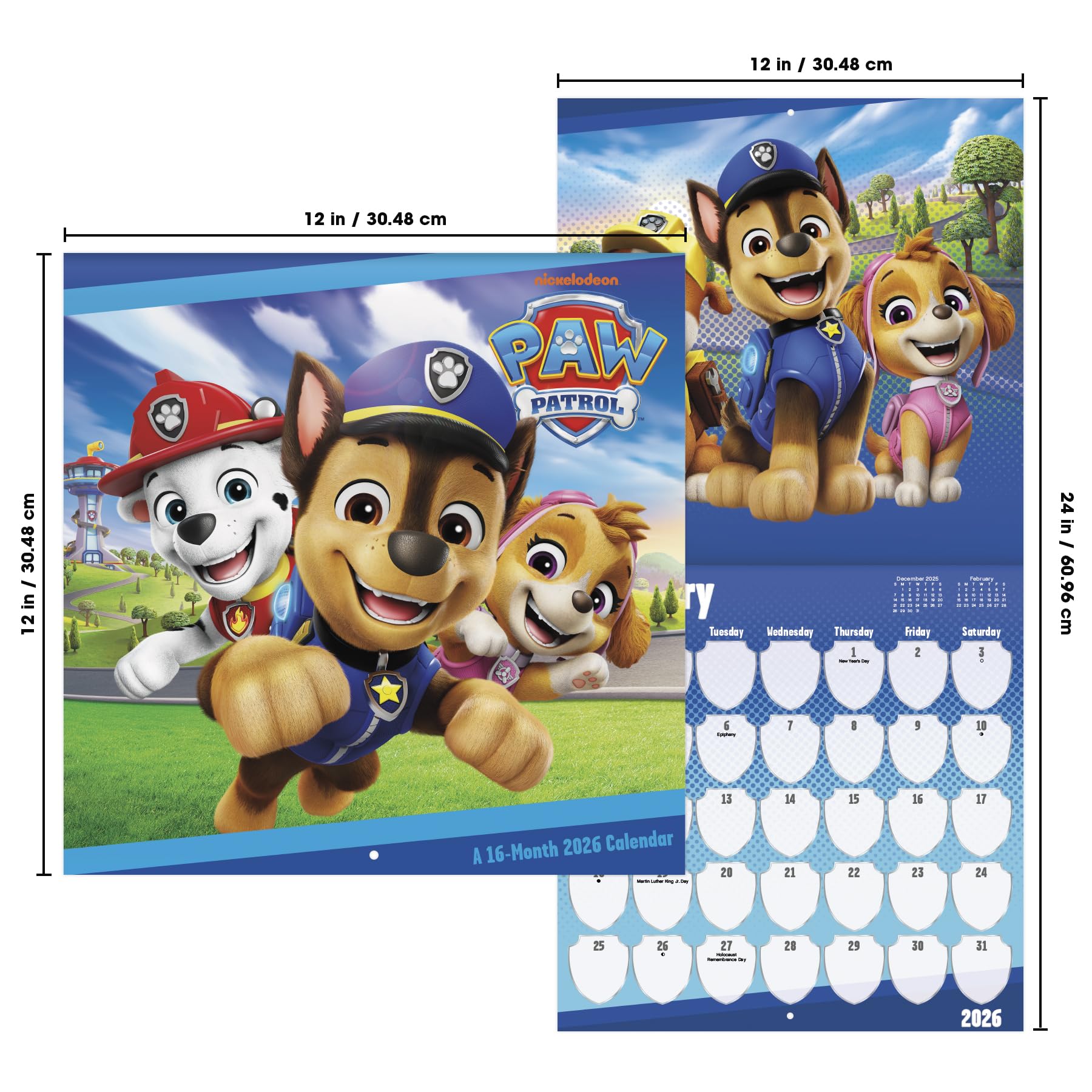 2026 Paw Patrol Wall Calendar