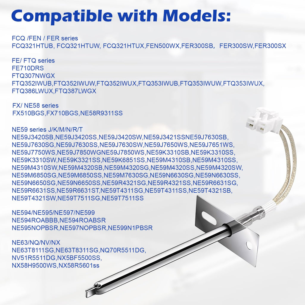 DG32-00002B Oven Temperature Sensor Probe Compatible with Samsung Oven Temp Sensor Range, Replacement Parts AP4343210, DG32-00002A, PS2567734, PS4240743, EAP2567734