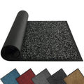 Mibao Front Door Mat, Dirt Trapper Welcome Mat for Outdoor Indoor, Non-Slip Waterproof Doormat, Durable Machine Washable Low Profile Entry Rug for Back Door Outside Patio Porch, 32" x 20", Black