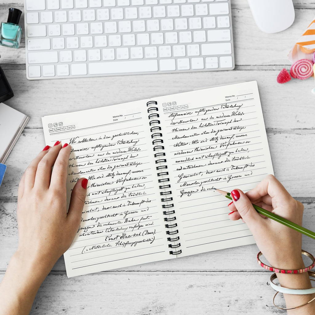 12 Pack A5 Spiral Notebook, College Ruled Journals 8.3" x 5.5", 120 Pages Lined Writing Pads