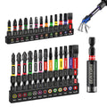 Geinxurn 26Pcs 2” 3” Impact Phillipes/Torx/Square/Slotted Screwdriver Bits Set,Magnetic S2 Steel Driver Bits Set and 1pc Impact Bit Holder with Color Coded Base