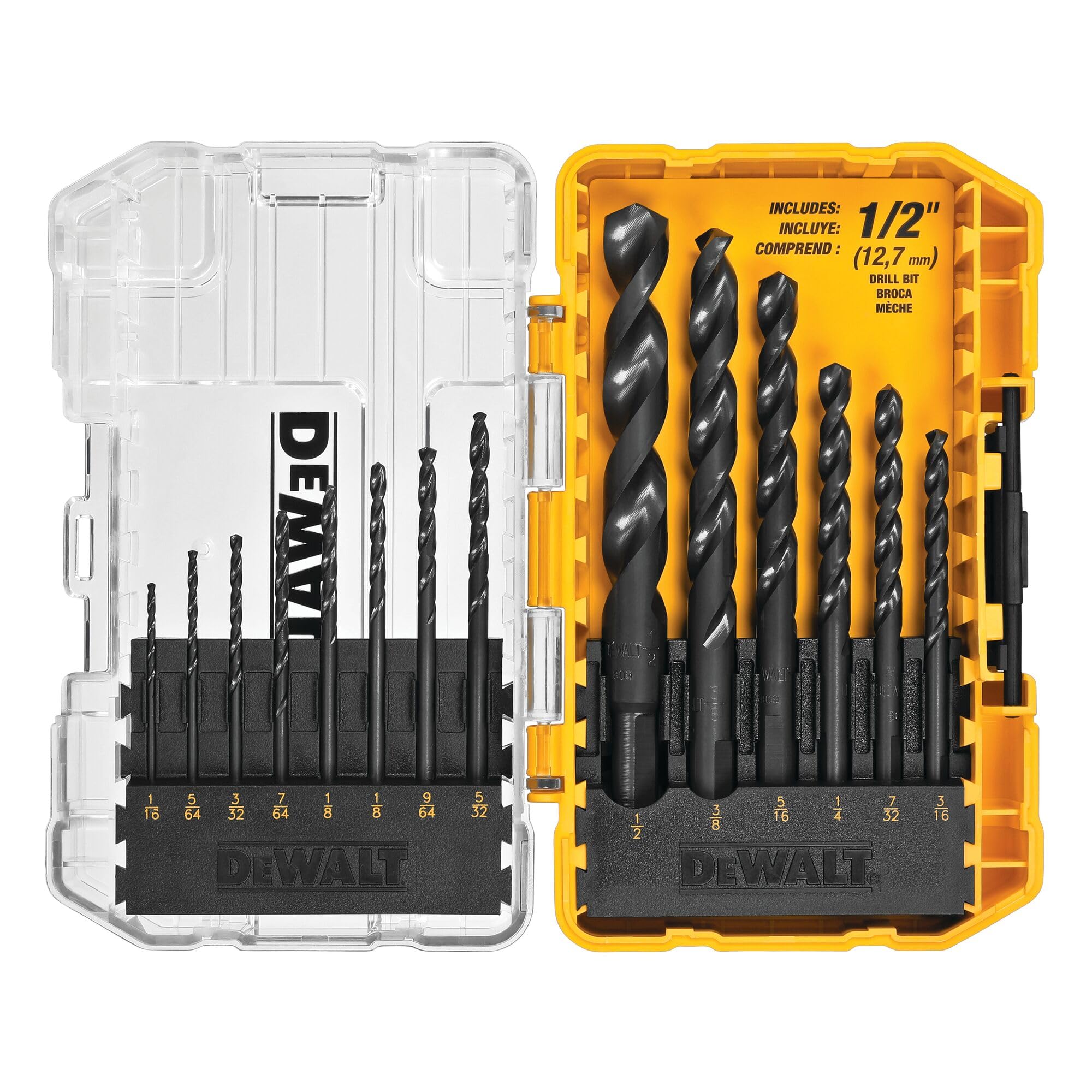 DEWALT Drill Bit Set, Black and Gold, 14-Piece (DWA1184)