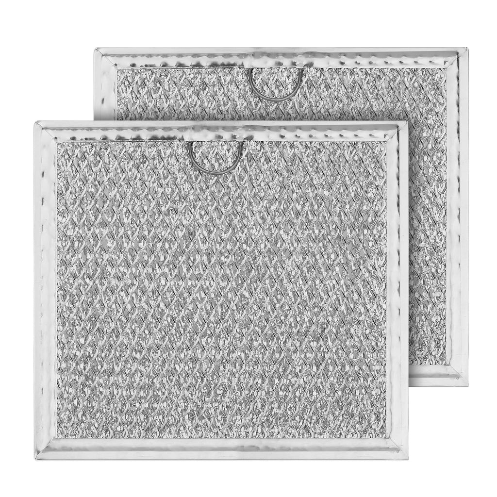 2pcs Microwave Grease Filter Replacement, 6-3/8"x6-3/4"(17.2x16.2cm) Vent Filter Compatible with GE WB02X11534 & Samsung DE63-00666A for Kitchen Ventilation Over the Range Hood Fan Oven Parts
