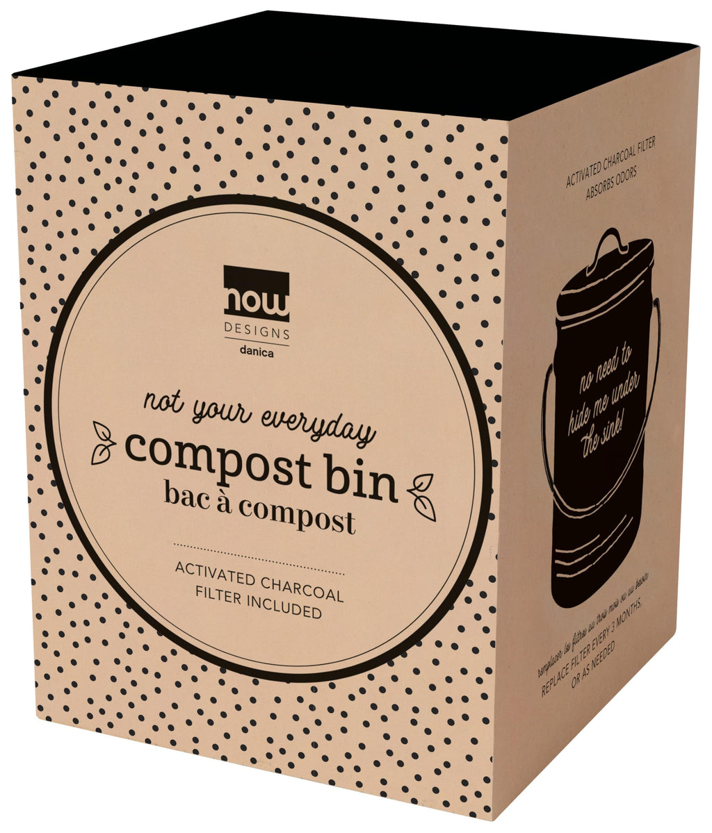 Now Designs 5123002aa Vintage Compost Bin, Ivory