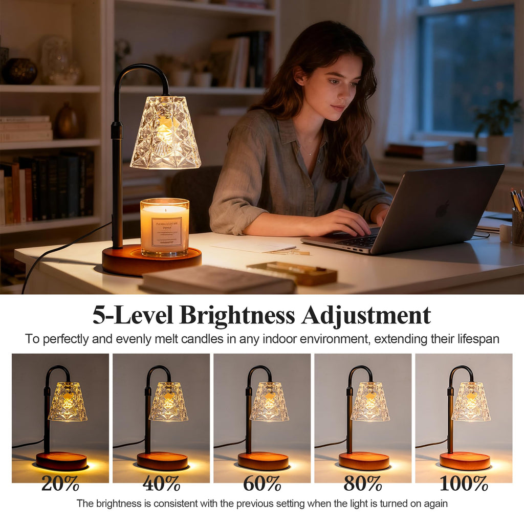 ESUNYD Candle Warmer Lamp with Timer, Birthday Gifts for Women Mom, House Warming Gifts New Home, Wax Melt Warmer for Scented Jar