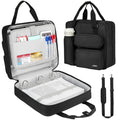 ZIOZERTT Zipper Binder 3 Ring, 700 Sheets Capacity, Binder 3 Inch with Shoulder Strap Fits 13 Inch Laptop for School and Office,Black