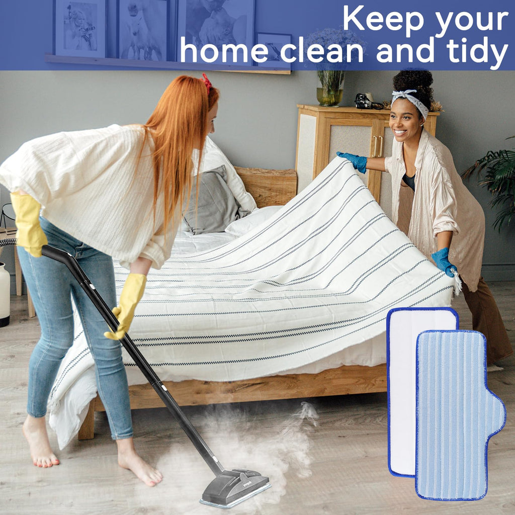 Steam Mop Pads Compatible with Dupray Steam Cleaner and Schenley Steam Mop Cleaner - Washable and Reusable Microfiber Replacement Mop Head（5 Pack)
