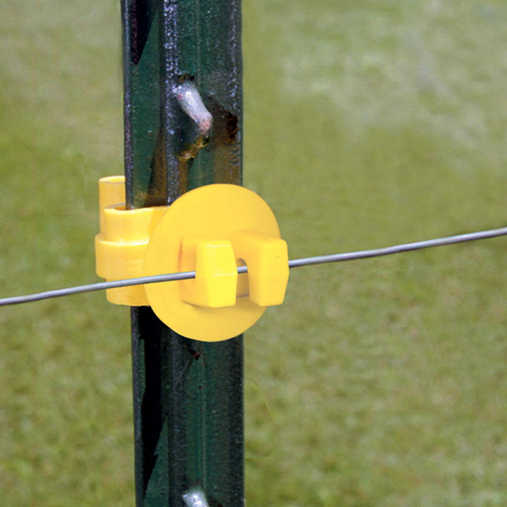 Zareba ITY-Z Standard Snug-fitting T-Post Insulator, 25 Per Bag, Yellow