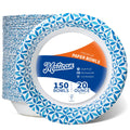 Paper Bowls, 591 ml, 150-Count, Microwave-Safe, Soak-Proof, Disposable Bowls with Infinity Petal Design, Great for Soup, Salad, Snacks, and Meals