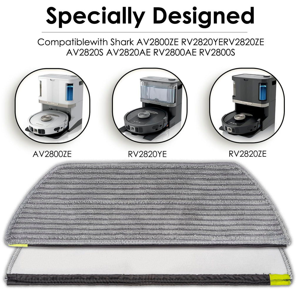 (5 Pack) RV2820ZECA RV2820YECA Replacement Mop Pads for Shark RV2820YECA RV2820ZECA PowerDetect 2-in-1 Robot Vacuum, AV2800ZE, RV2820YE, RV2820ZE, AV2820S, AV2820AE, RV2800AE, RV2800S Mop Pad