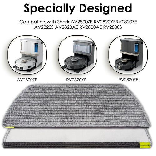 (5 Pack) RV2820ZECA RV2820YECA Replacement Mop Pads for Shark RV2820YECA RV2820ZECA PowerDetect 2-in-1 Robot Vacuum, AV2800ZE, RV2820YE, RV2820ZE, AV2820S, AV2820AE, RV2800AE, RV2800S Mop Pad