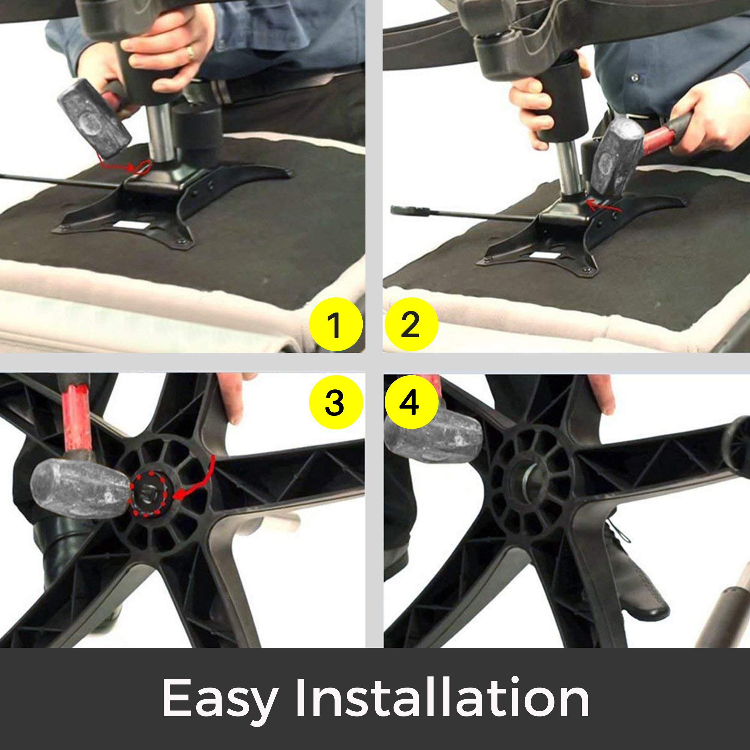 MotionGrey - Easy Office Chair Cylinder Replacement, Heavy Duty Hydraulic Chair Piston, Easy Installation Gas Lift Cylinder- Universal Fit for Executive Chair & Gaming Chair - Safe Stable & Secure