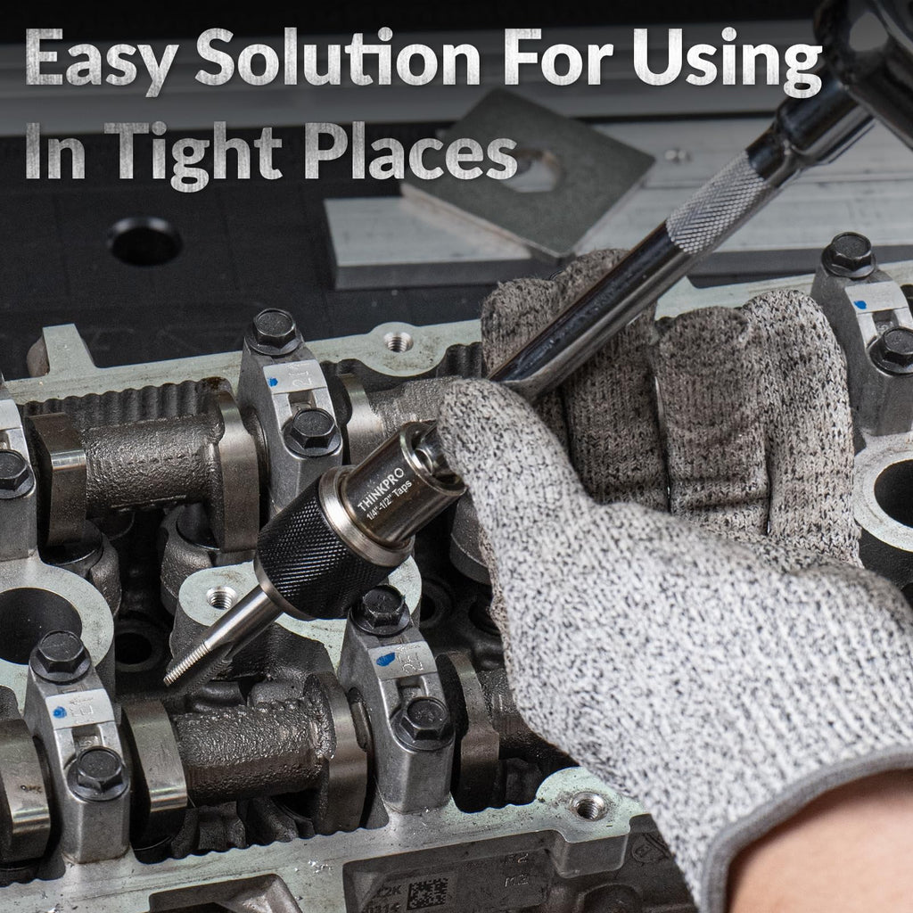 Thinkpro 2pcs Tap Socket Set,Extraction Tool with Adjustable Jaws,Suitable for Taps,Reamers,Screw Extractors