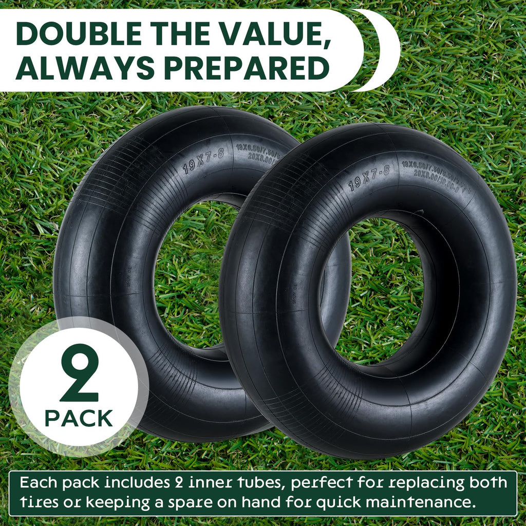 AMGSH 2 Pack 20x8.00-8 Inner Tubes, 20x8-8, 20x10.00-8, 20x10-8 18x6.50-8, 18x7.50-8, 8x8.50-8 18x9.50-8 Universal Fit Tire Tube with TR13 Straight Valve Stem inner tube for Mower, Tractor, Golf Cart