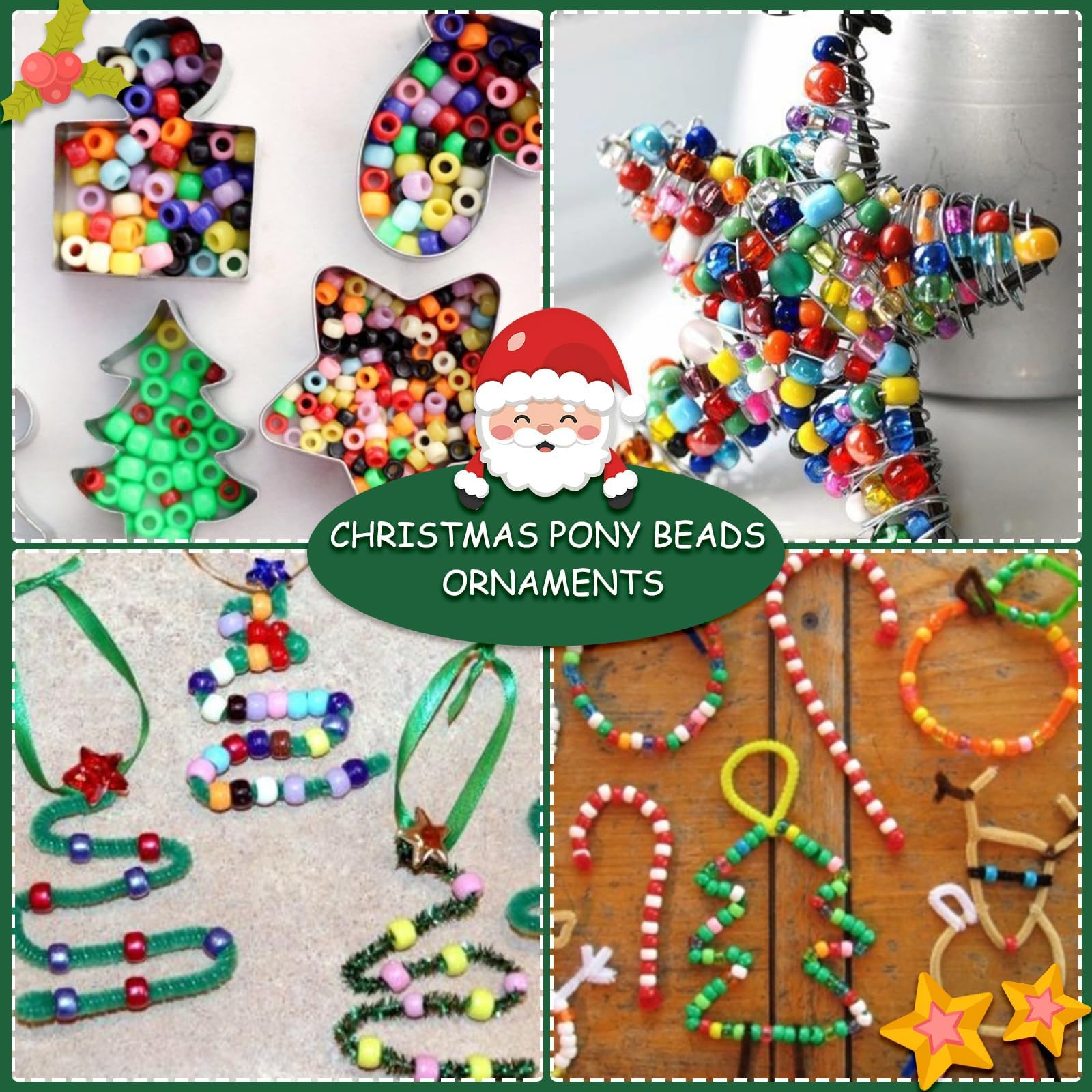 THRELE 4000pcs Pony Beads Friendship Bracelet Making Kit Included 96 Colors Kandi Bead,Letter Beads,Beads for Bracelet Making Kit DIY Crafts