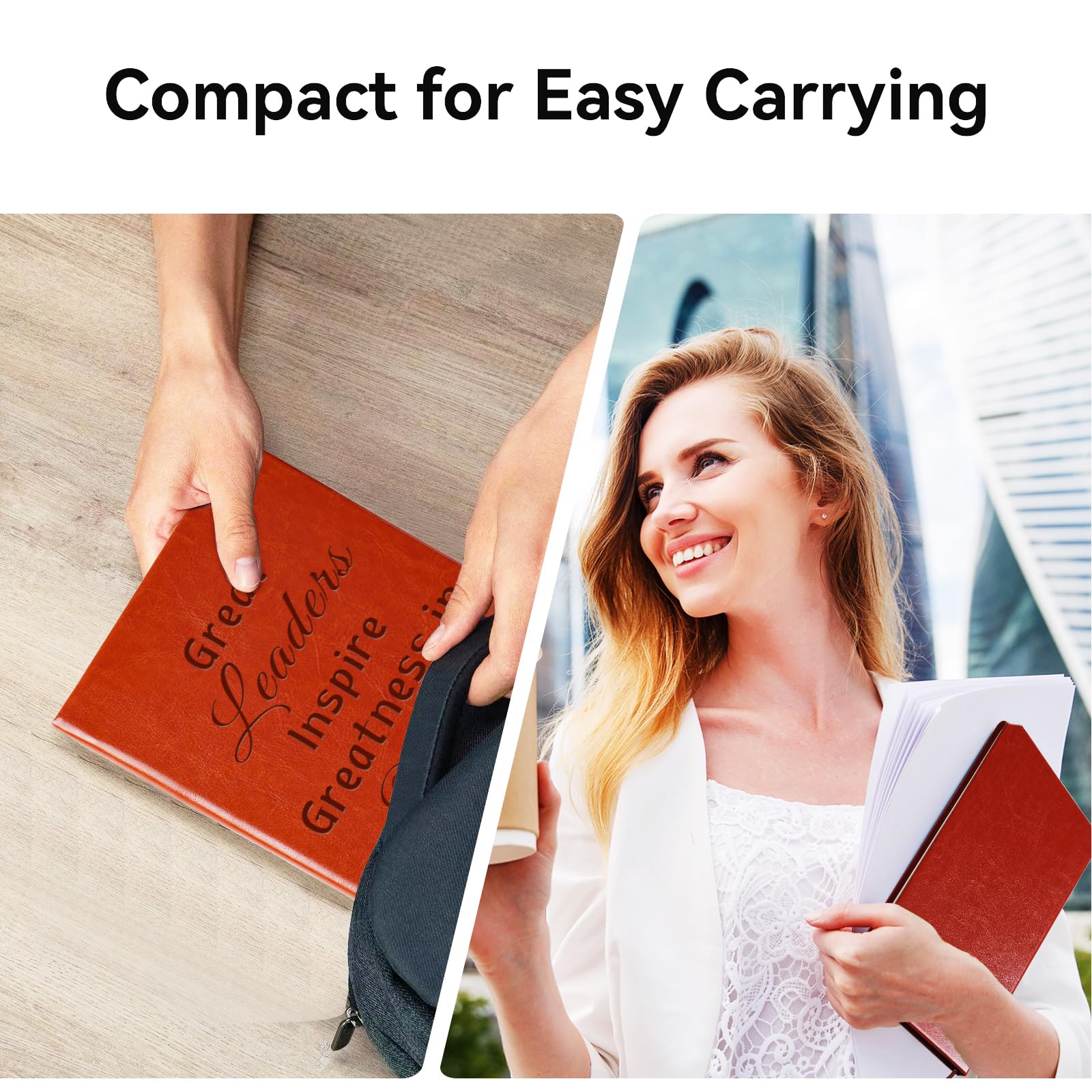 Boss Appreciation Gift Mentor Gift Notebook Great Leaders Notebook Leader Supervisor PM Mentor Retirement Gift Coworker Farewell Leather Journal Notebooks (Great)