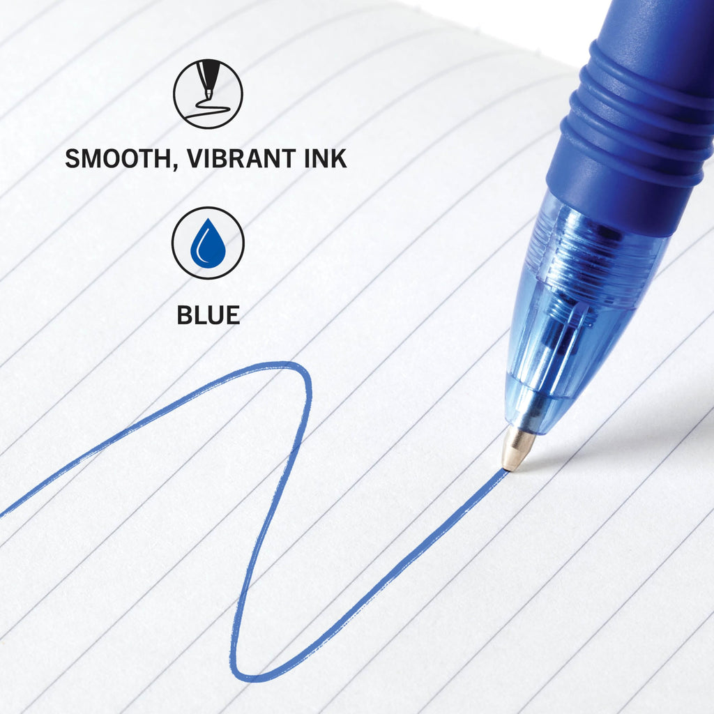 Zebra Pen Z-Grip Retractable Ballpoint Pen, Smooth-Flowing Blue Ink, 1.0mm Medium Point, School & Office Supplies, Ideal for Note-Taking, Journal and Planner Use, 24-Pack (12225)