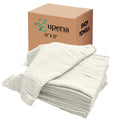 ZUPERIA Shop Towels (14" x 12" Inches - Pack of 100) Commercial Grade Cleaning Rags Bulk for Garages, Automobiles, Industries and Homes (White)