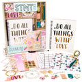 STMT 90824 DIY Journaling Set by Horizon Group USA, Personalize & Decorate Your Planner/Organizer/Diary with Stickers, Glitter Frames, Magnetic Bookmarks, Tassel Keychain & More. Pen Included