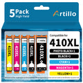 Artillo 410XL Ink Cartridges Replacement for Epson 410 Ink Cartridges 410XL T410 T410XL for Expression XP-7100 XP-830 XP-640 XP-635 XP-630 XP-530 (1 Black, 1 Photo Black, 1 Cyan, 1 Magenta, 1 Yellow)
