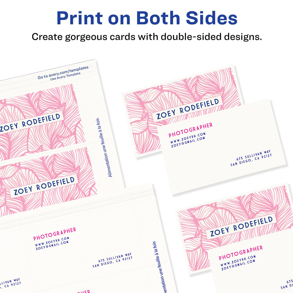Two-Side Printable Premium Clean Edge Business Cards
