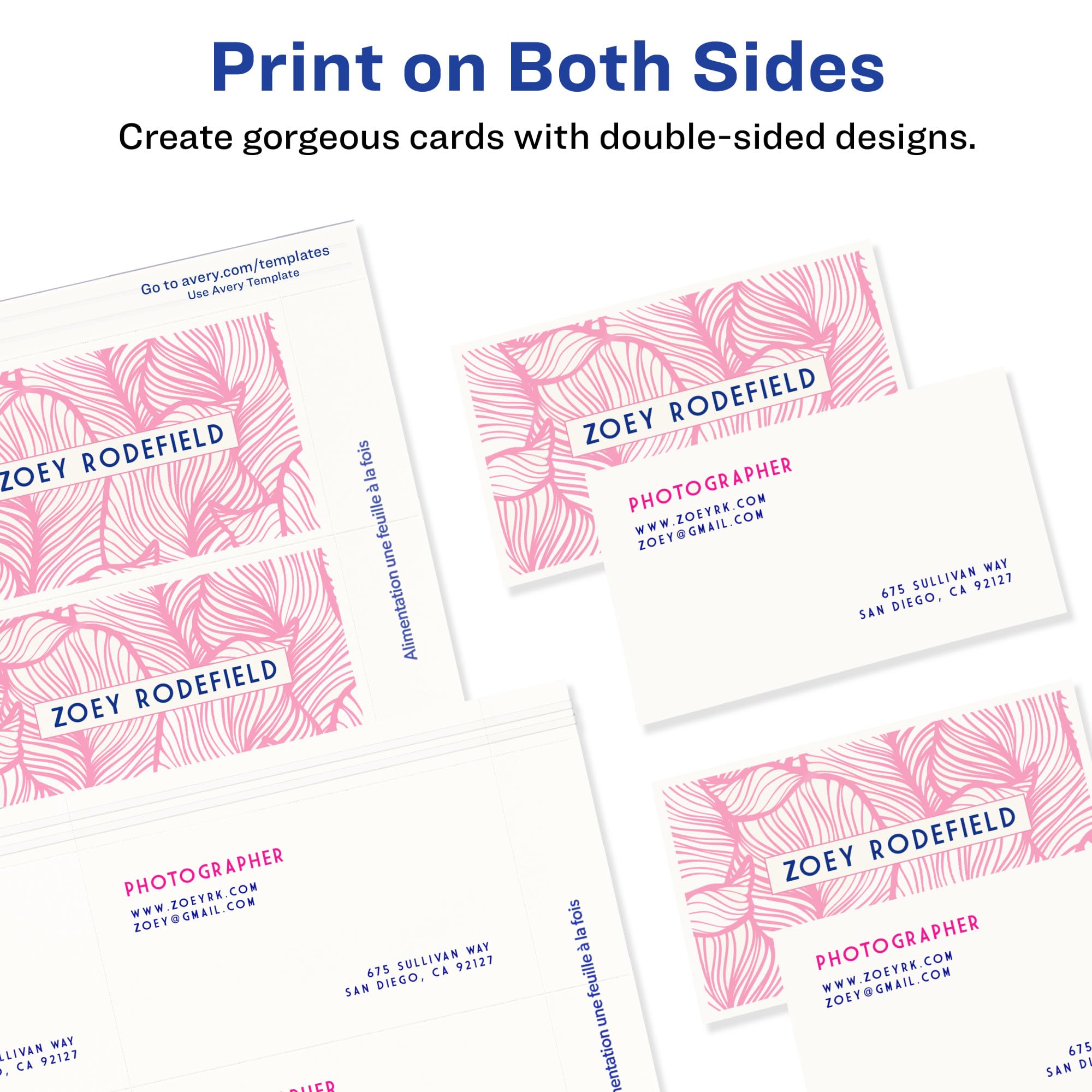 Two-Side Printable Premium Clean Edge Business Cards