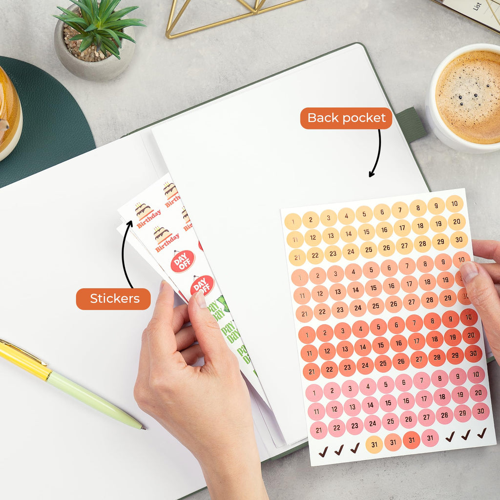 Clever Fox Appointment Book – Hourly Schedule Planner with 15-Minute Increments – Time Box Planner for Daily Work & To-Dos – Weekly & Monthly Spreads, Undated, Hardcover, 8.3x11″ (Cypress)