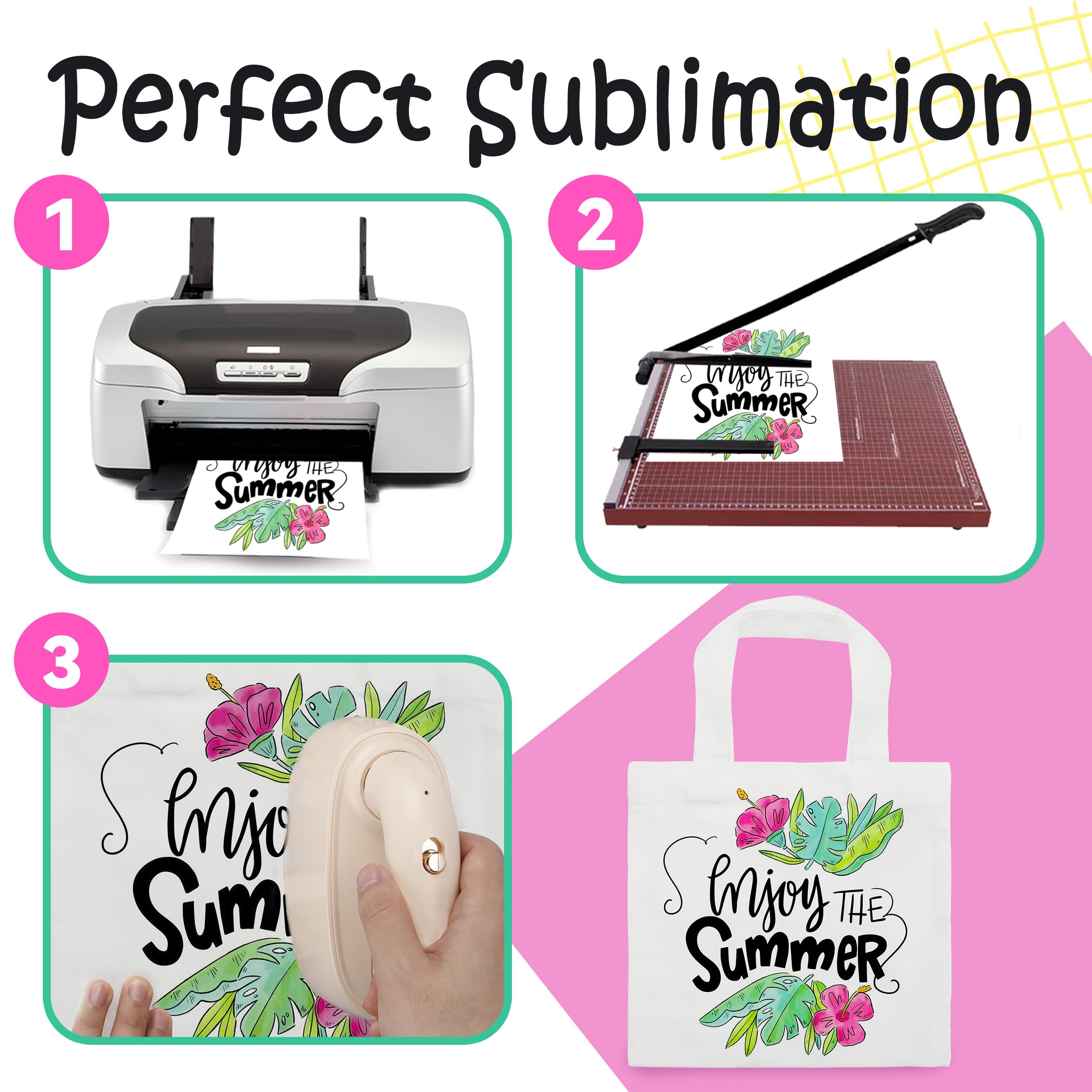 Joyclub - 24 Pack Mini Reusable Sublimation Canvas Tote Bags Bulk Small Canvas Tote Bags for Easter Wedding Birthday Party DIY Gifts (White)