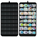 Portable Hanging Sticker Display Organizer – 32 Clear Pockets Wall-Mounted Felt Sticker Holder for Business Cards, Scrapbooking Supplies, Vendors & Crafters (Black)