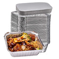 Elite Selection 1lb Aluminum Foil Pans - Reusable and Disposable Foil Pans - Stackable Foil Pans with Board Lids - Oven & Freezer Safe - 50 Piece Set (1LB Board Lids)…