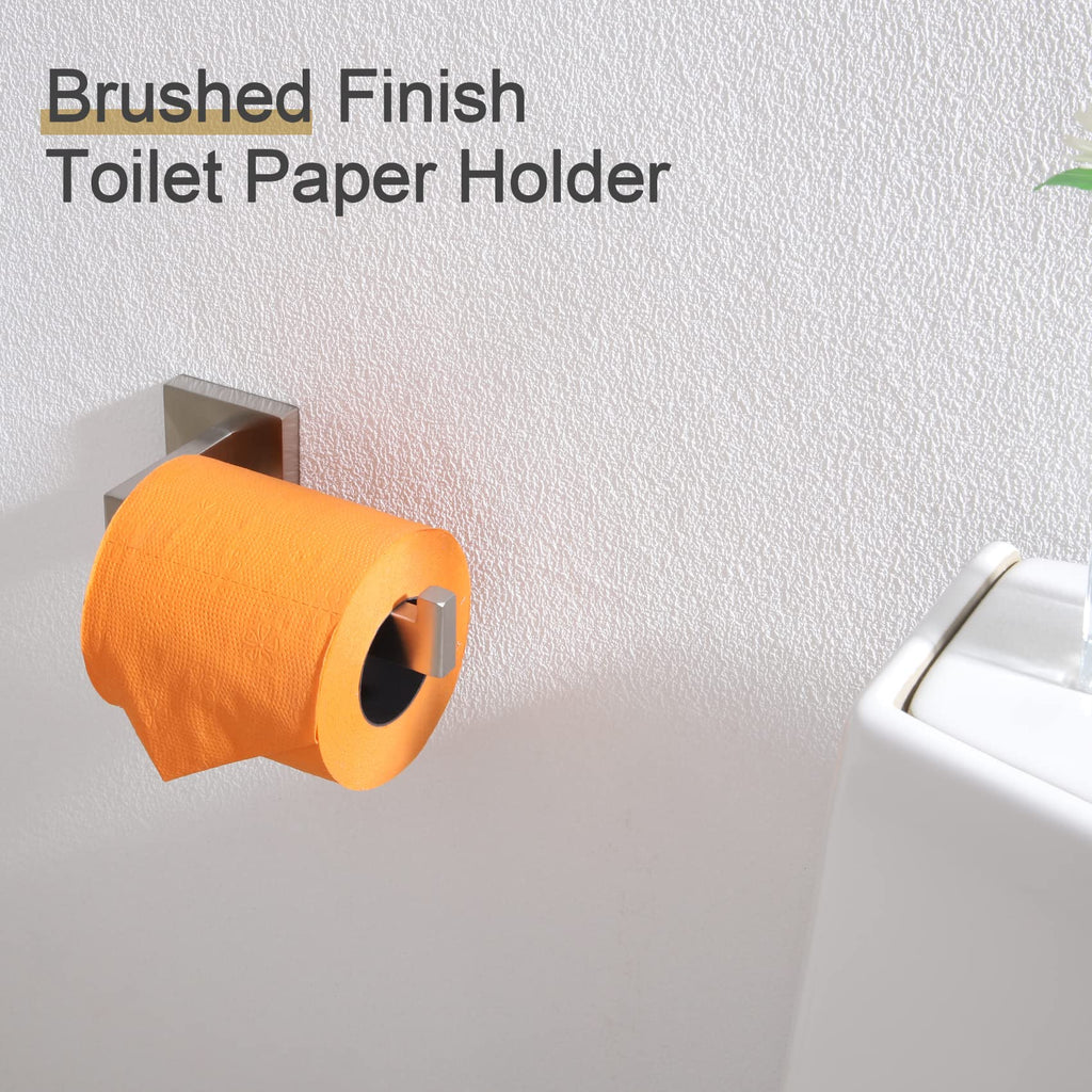 KOKOSIRI Toilet Paper Roll Holder Brushed Nickel Toilet Paper Holder Stainless Steel for Kitchen Bathroom Dispenser Wall Mounted, B2003BR