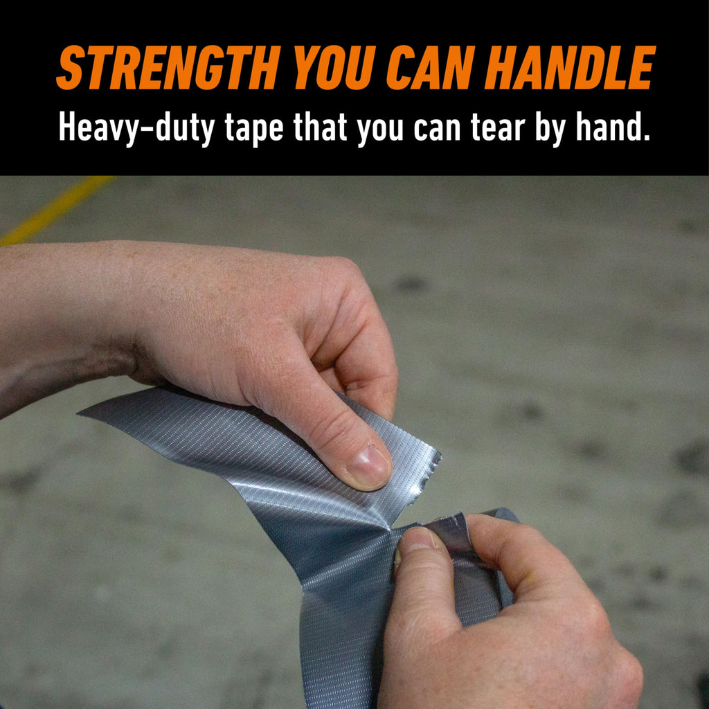 Gorilla Tough & Wide All Purpose Universal Duct Tape, Double-Thick Adhesive, All Weather Resistant Shell, Reinforced Backing, Silver, 2.88 in x 25 yd