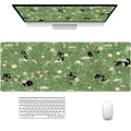 Gaming Mouse Pad XXL Extended Anime Mouse Pad 31.5x11.8 inch, Large Cute Kawaii Big Computer Mouse Mat Desk Pad with Non-Slip Rubber Base and Stitched Edge for Home Office-Cat in Grass