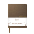 Rileys Blank recipe books to write in your own recipes 21,6 x 28 cm, Hardcover recipe journal for own recipes with conversion chart, notebook journal for handwritten food diary, 120 pages (Brown)