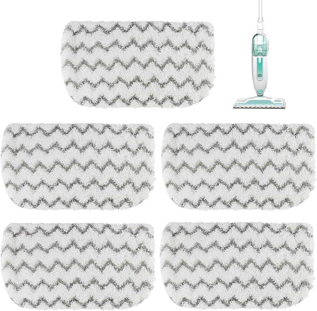 5 Packs Steam Mop Pads for Shark Steam Mop S1000 S1000A S1000C S1000WM S1001C Steamer Pads Dirt Grip Absorbing Refill,Microfiber Mop Pad for Beldray BEL01097 Steam Cleaner Cloths