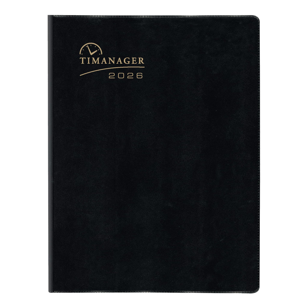 Blueline® 2026 Timanager® Planifi-Action® Weekly/Monthly Planner, Appointment Book, 13 Months, December to December, Twin-Wire Binding, 11" x 8.5", Black, English (C5930.81T-26)