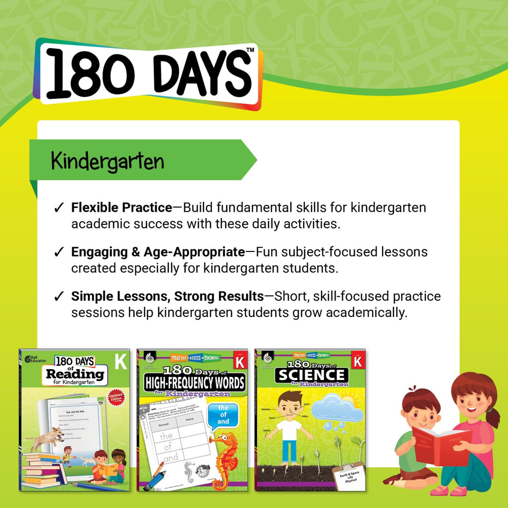 180 Days™: Math for Kindergarten: Practice, Assess, Diagnose