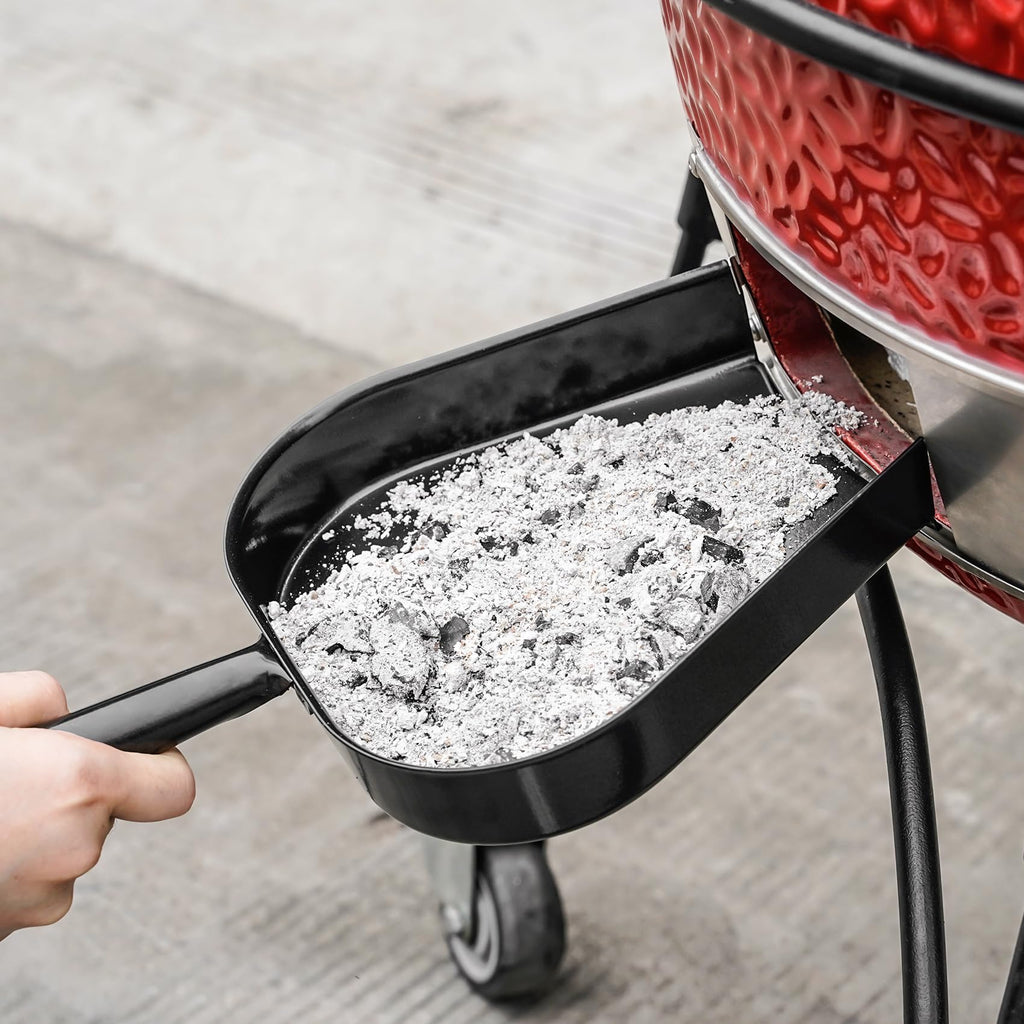 onlyfire Barbecue Ash Pan Fits for Kamado/Ceramic Grill Likes Big Green Egg, Kamado Joe,Pit Boss,Louisiana,Grill Dome,Vision Grills,Char-Griller etc