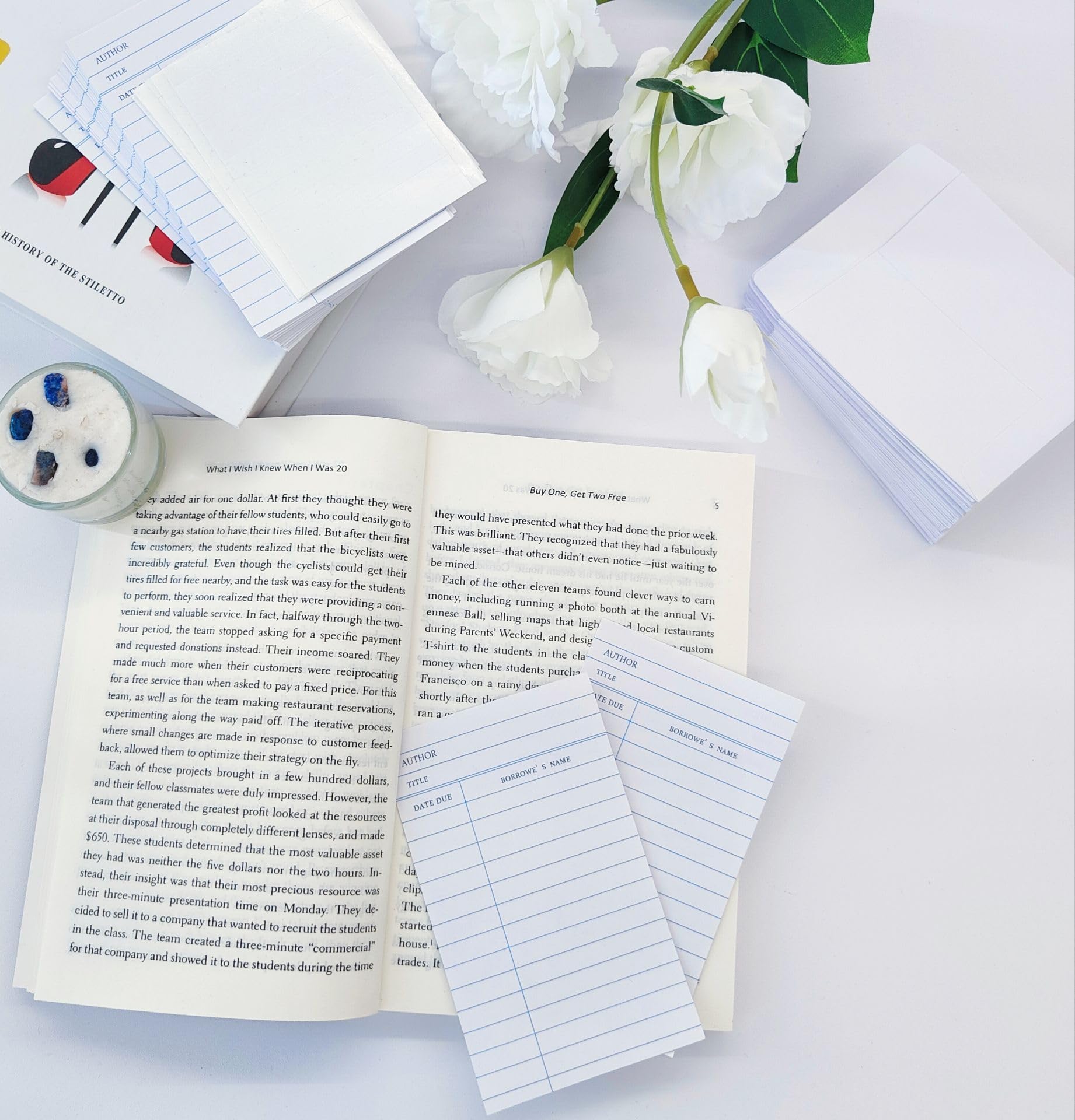 100 Pack Library Card Pockets with Self Adhesive Backing & Due Date Cards with Envelopes, Cd Dvd Storage Pockets Book Checkouts Slips for School & Home Use Office & Public Library