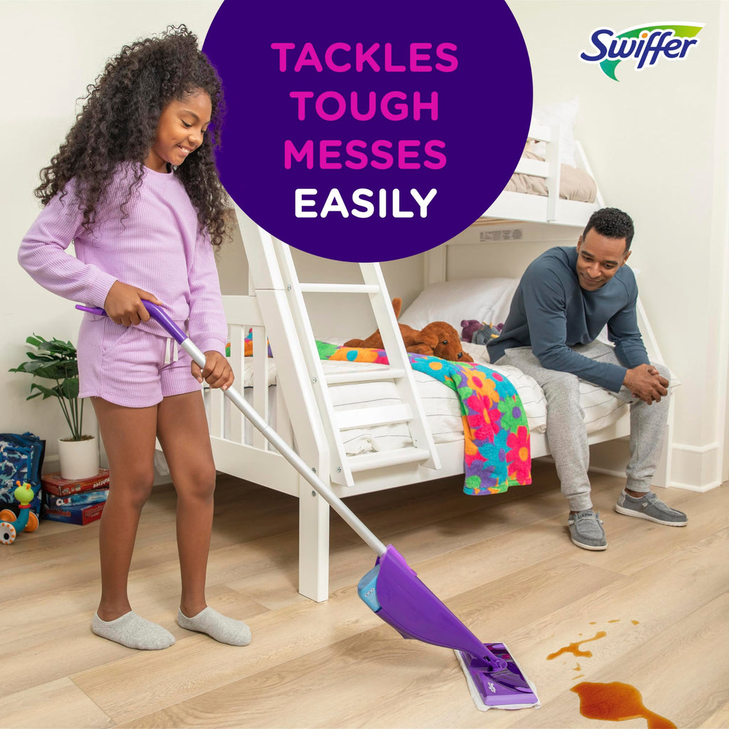 Swiffer WetJet Spray Mop Kit : Includes 1 Floor Mop, 1 Bottle of Floor Cleaner Solution, 10 WetJet Refill Pads, 2 Batteries